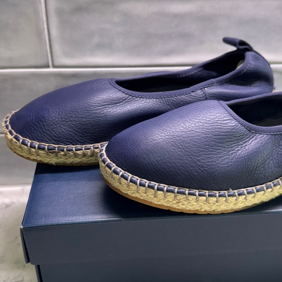 Cole Haan Shoes - Cole Haan Cloudfeel Leather Espadrille sz 7.5 Marine Blue Leather 🌸